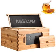 VEVOR Bee Hive Deep Box Starter Kit, 100% Beeswax Coated Natural Fir Wood, Langstroth Beehive Kit with 10 Frames and