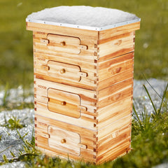 VEVOR Bee Hive 40 Frame Bee Hives Starter Kit, Beeswax Coated Fir Wood, 2 Deep + 2 Medium Bee Boxes Langstroth Beehive