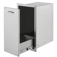 VEVOR Pull Out Trash Drawer 13.6Wx26Hx19.3D Inch Lower Sliding Rails Stainless Steel Roll Out Trash Bin Pull Out Tray