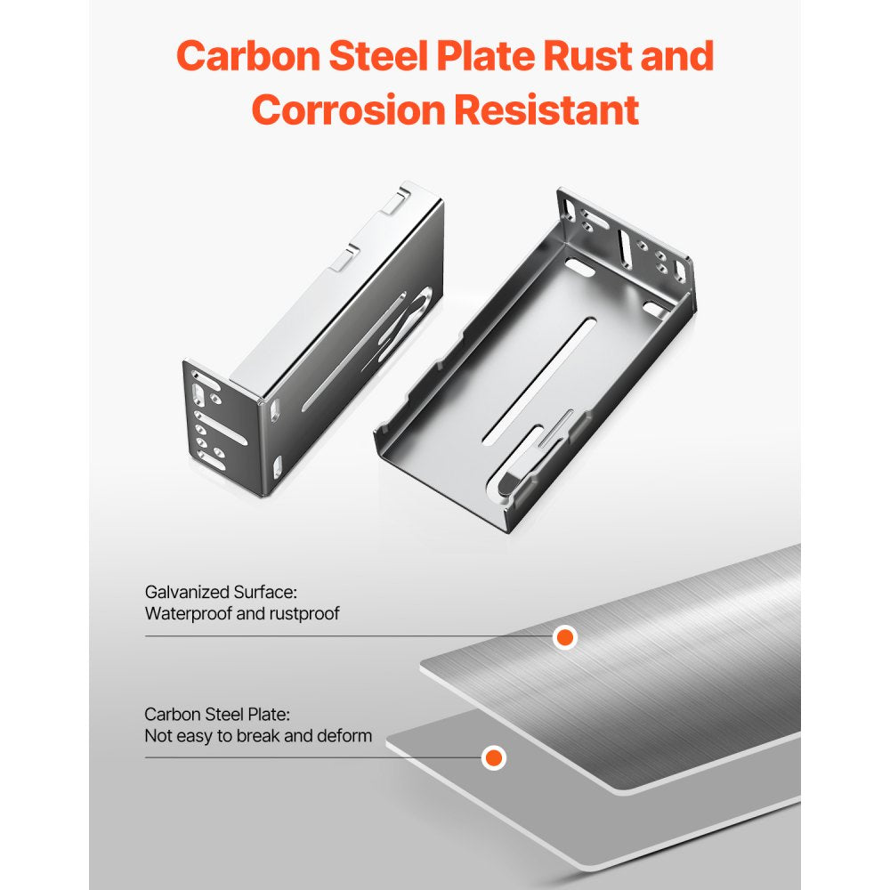 VEVOR Drawer Slides Brackets, 10 Pairs Drawer Rails for 100 LBS Side Mount Ball Bearing Rail, Heavy Duty Cabinet Drawer
