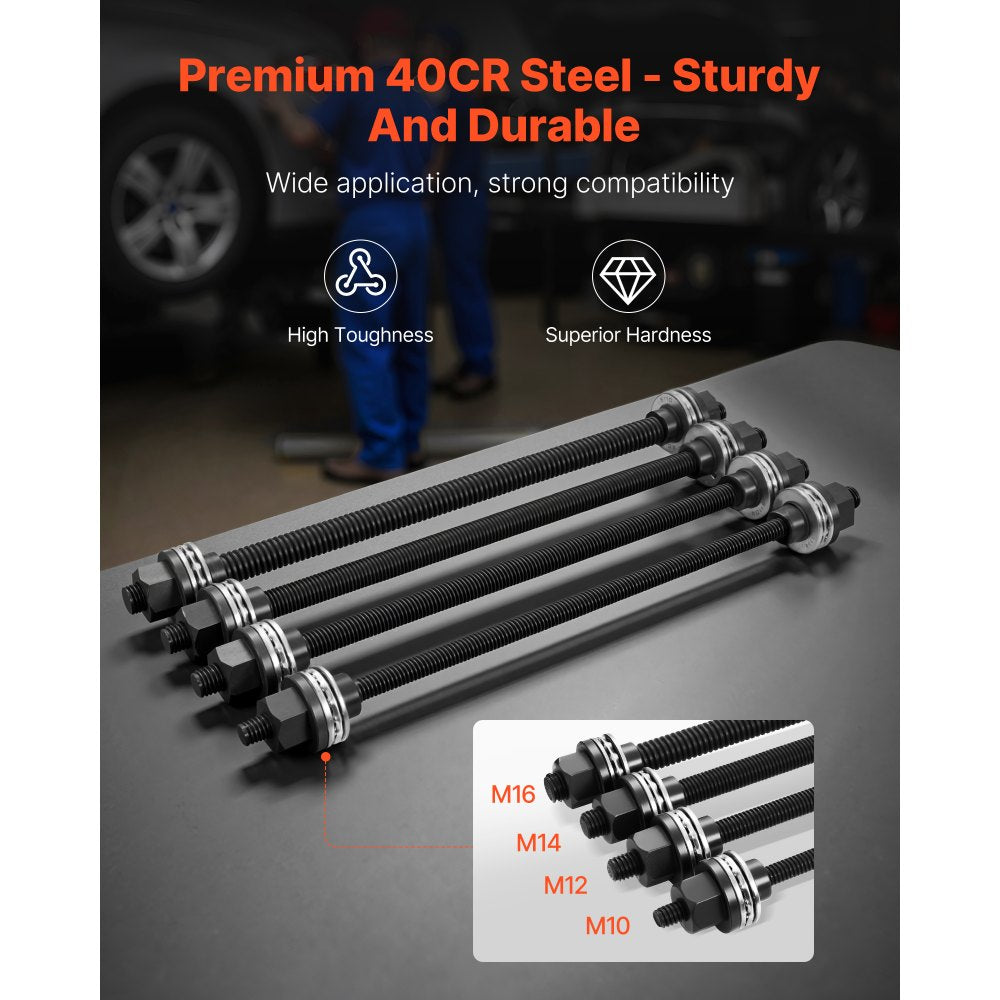VEVOR Pull and Press Sleeve Kit, 26 PCS, Steel Bush Removal Insertion Sleeve Tools with Carrying Case, Compatible with