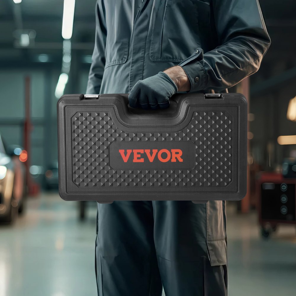 VEVOR Pull and Press Sleeve Kit, 26 PCS, Steel Bush Removal Insertion Sleeve Tools with Carrying Case, Compatible with