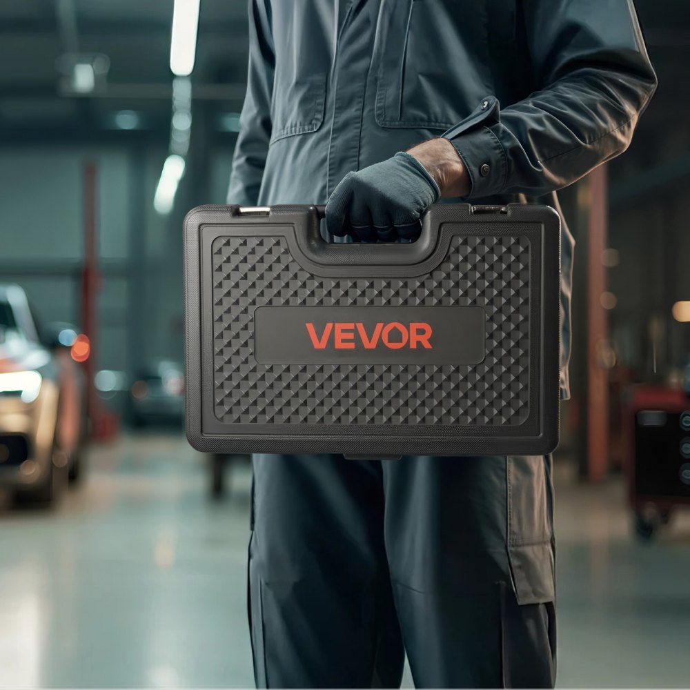 VEVOR Pull and Press Sleeve Kit, 28 PCS, Steel Bush Removal Insertion Sleeve Tools with Carrying Case, Compatible with