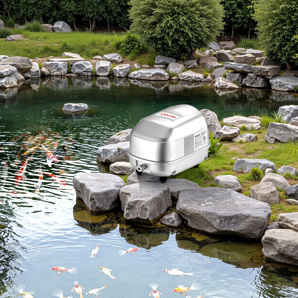 VEVOR Linear Air Pump, 792.52 GPH Air Flow, Septic Aerator Pump, Aeration System for 8 ft Deep Ponds, Fit for Septic