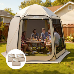 VEVOR Sun Shade Sail Canopy Covers, Fit for 10 x 9.2 ft Screen House Tent, Sun Protection, 5.51 x 4.23 ft 300D Oxford