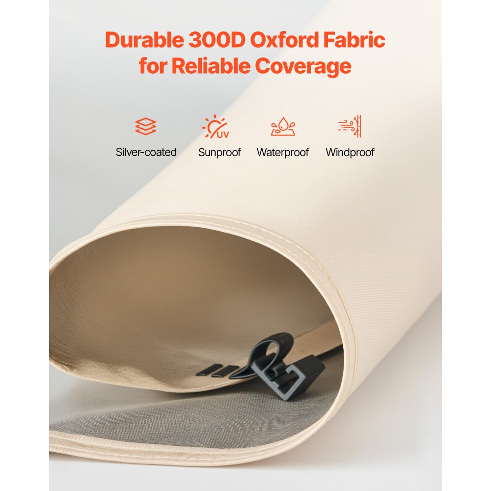 VEVOR Sun Shade Sail Canopy Covers, Fit for 6 x 6 ft Screen House Tent, Sun Protection, 5.51 x 5.71 ft 300D Oxford
