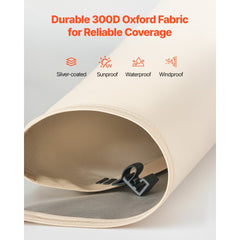 VEVOR Sun Shade Sail Canopy Covers, Fit for 6 x 6 ft Screen House Tent, Sun Protection, 5.51 x 5.71 ft 300D Oxford