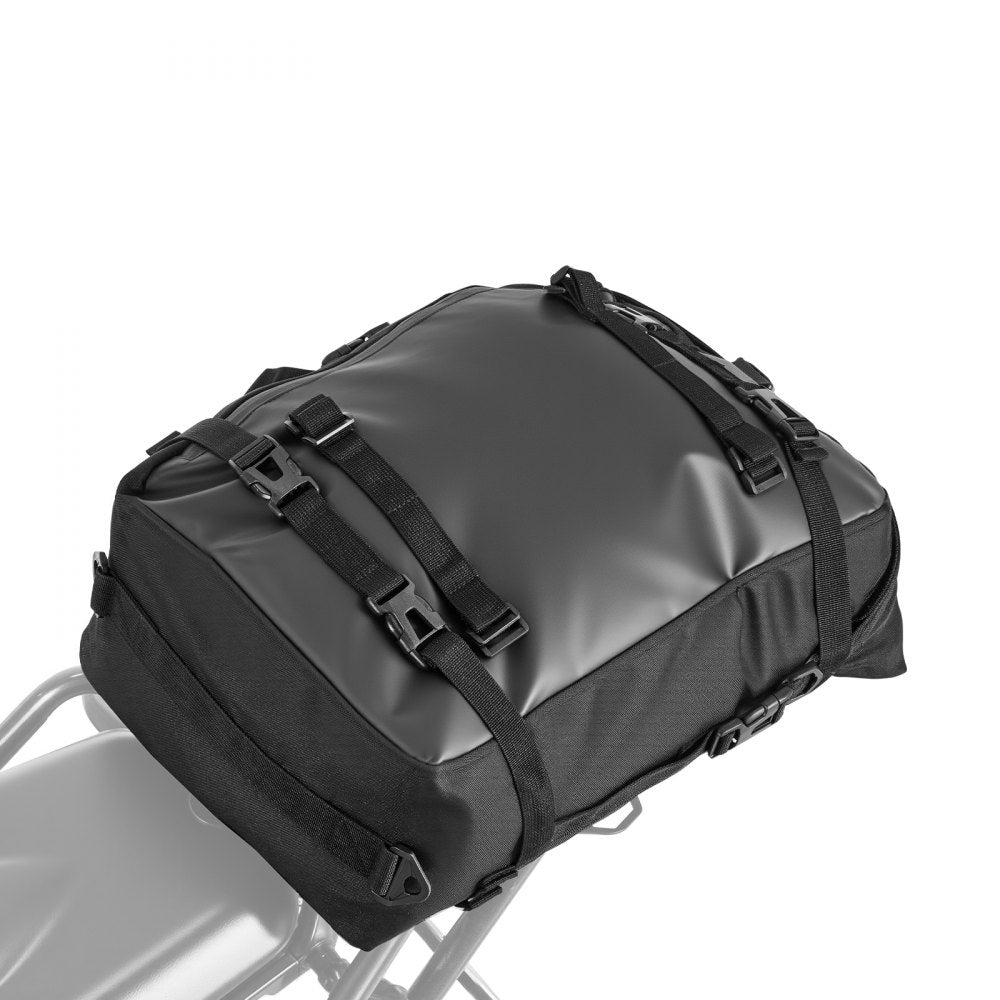 VEVOR Motorcycle Tail Bag, 30 L Motorcycle Rear Seat Bag with Waterproof Rain Cover, Outdoor Sports Motorbike Luggage