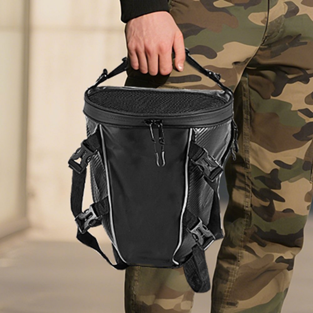 VEVOR Motorcycle Tail Bag, 10 L Motorcycle Rear Seat Bag with Waterproof Rain Cover, Outdoor Sports Motorbike Luggage