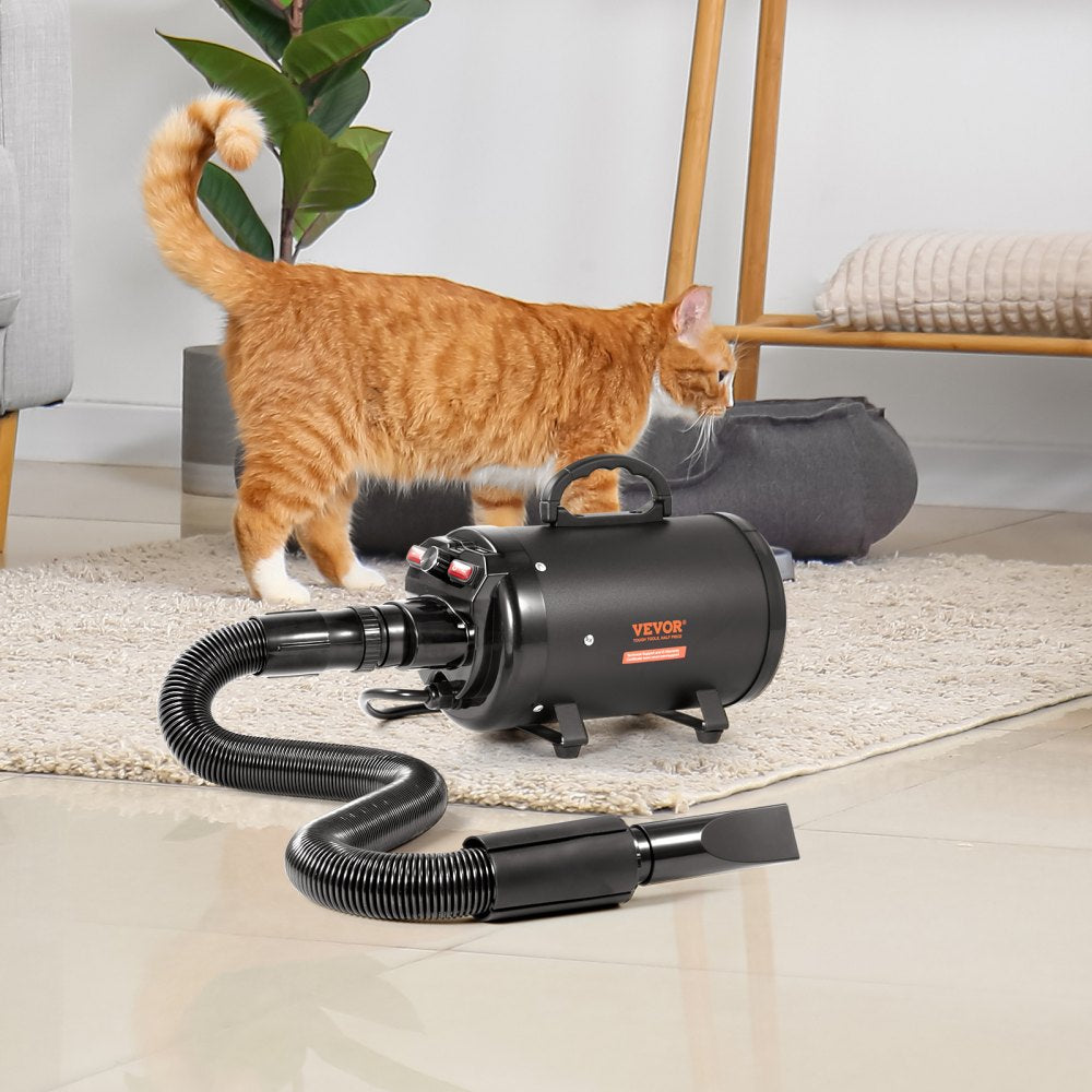 VEVOR Dog Dryer, 2000W/2.7HP Dog Blow Dryer, Pet Grooming Dryer with Adjustable Speed and Temperature Control, Pet Hair