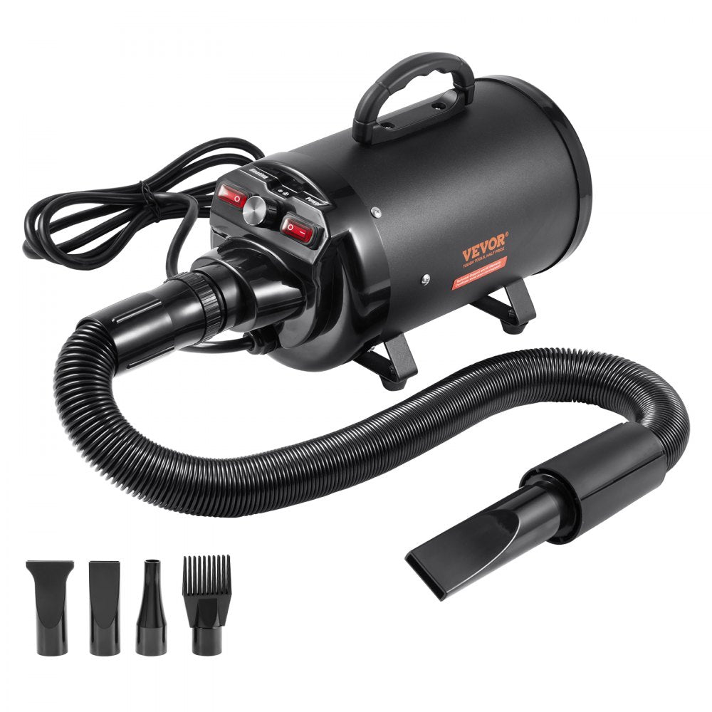VEVOR Dog Dryer, 2000W/2.7HP Dog Blow Dryer, Pet Grooming Dryer with Adjustable Speed and Temperature Control, Pet Hair