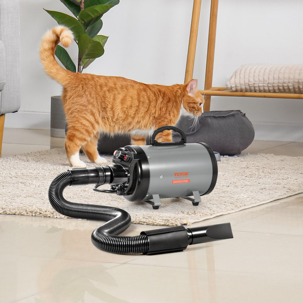 VEVOR Dog Dryer, 2000W/2.7HP Dog Blow Dryer, Pet Grooming Dryer with Adjustable Speed and Temperature Control, Pet Hair