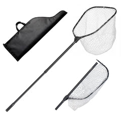 VEVOR Fishing Net, Foldable Landing Nets with Telescopic Handle and Built in Length Scale, Lightweight and Stronger
