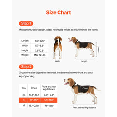VEVOR Dog Wheelchair for Back Legs, Adjustable 2 Wheels Pet Wheelchair, Lightweight Dog Cart with Shock-Absorbing