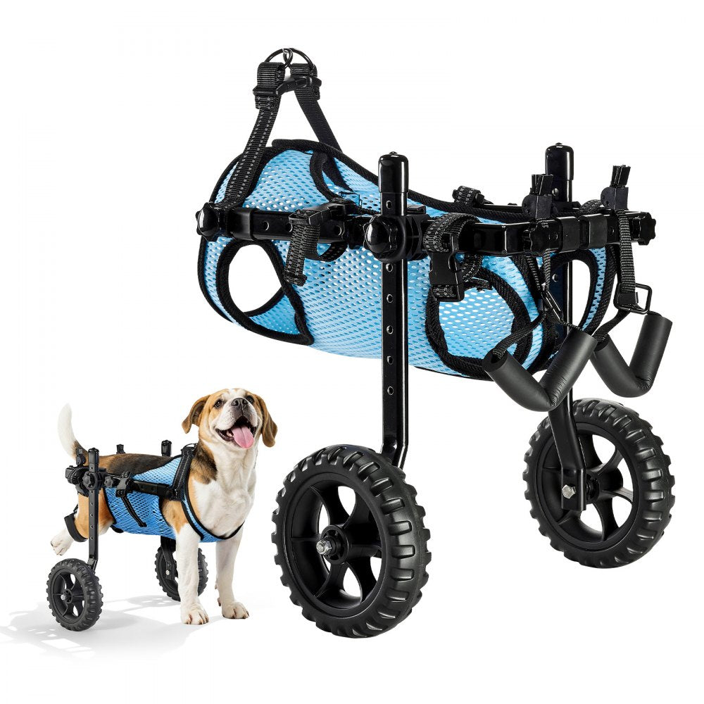 VEVOR Dog Wheelchair for Back Legs, Adjustable 2 Wheels Pet Wheelchair, Lightweight Dog Cart with Shock-Absorbing