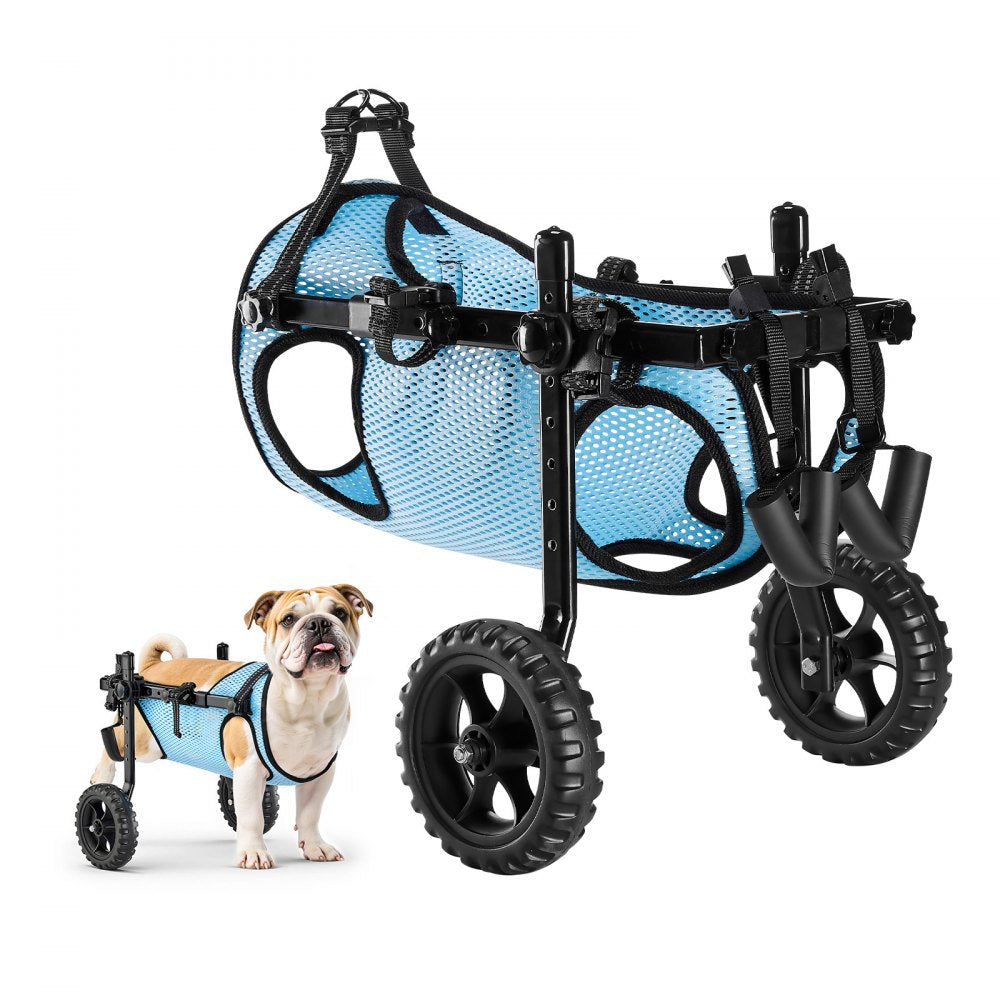VEVOR Dog Wheelchair for Back Legs, Adjustable 2 Wheels Pet Wheelchair, Lightweight Dog Cart with Shock-Absorbing