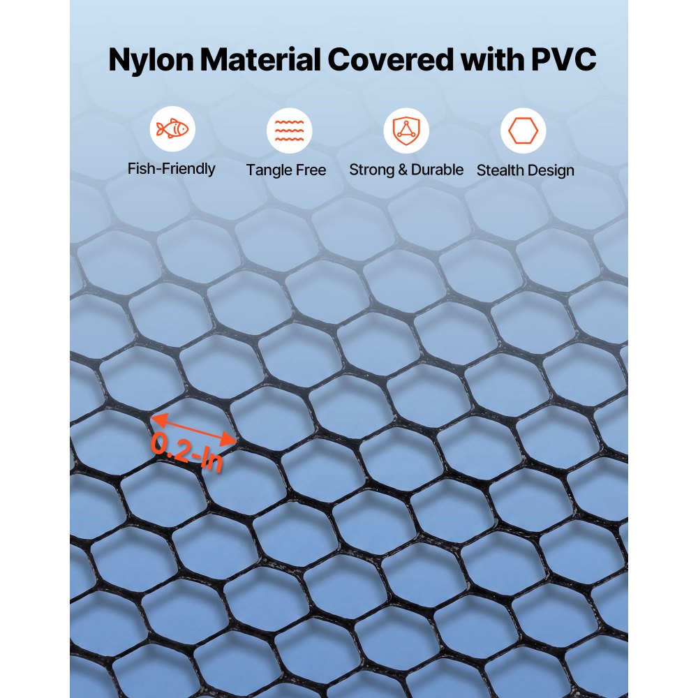 VEVOR Fishing Net, Foldable Landing Nets with Telescopic Handle, Portable Lightweight Carbon Fiber Long Fish Gear