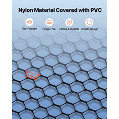 VEVOR Fishing Net, Foldable Landing Nets with Telescopic Handle, Portable Lightweight Carbon Fiber Long Fish Gear