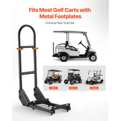VEVOR Golf Cart Grab Bar, 17.7 x 9.3 x 35.6 Inch, Compatible with Most Golf Carts with Metal Footplates, No