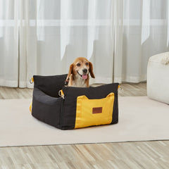 VEVOR Dog Car Seat, Waterproof Dog Booster Seat for Car with Side Handles and A Storage Pocket, Clip-On Safety Leash