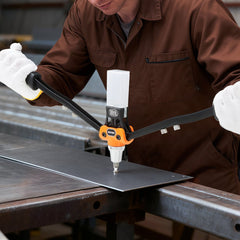 VEVOR Pop Rivet Gun Kit, with 230 Blind Rivets, Two-Handed Riveter with 5 Interchangeable Nosepieces, 5 Drill Bits, and