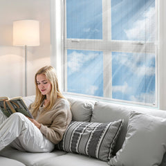 VEVOR Magnetic Window Screen, 58.27 x 39.17 inch PVC and Fiberglass Mesh, White Frames with Black Magnetic Strip and