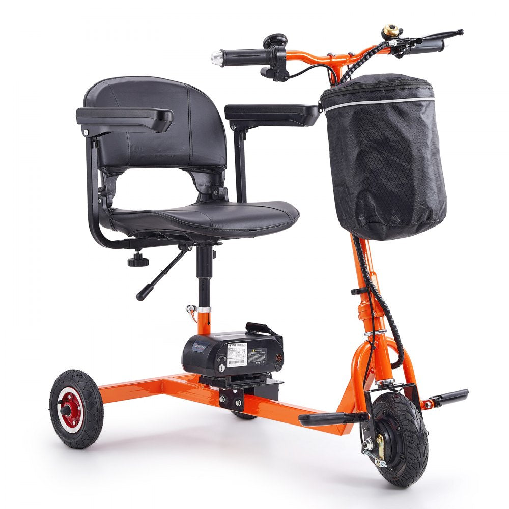 VEVOR Foldable 3 Wheel Mobility Scooter for Seniors, Portable Electric Powered Mobility Scooter with 12 Mile Long