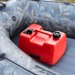 VEVOR Boat Fuel Tank, 3.17-Gallon/12-L Marine Outboard Transfer Tank, Transfer Tank with 9.8ft Hose, Gauge for Outboard