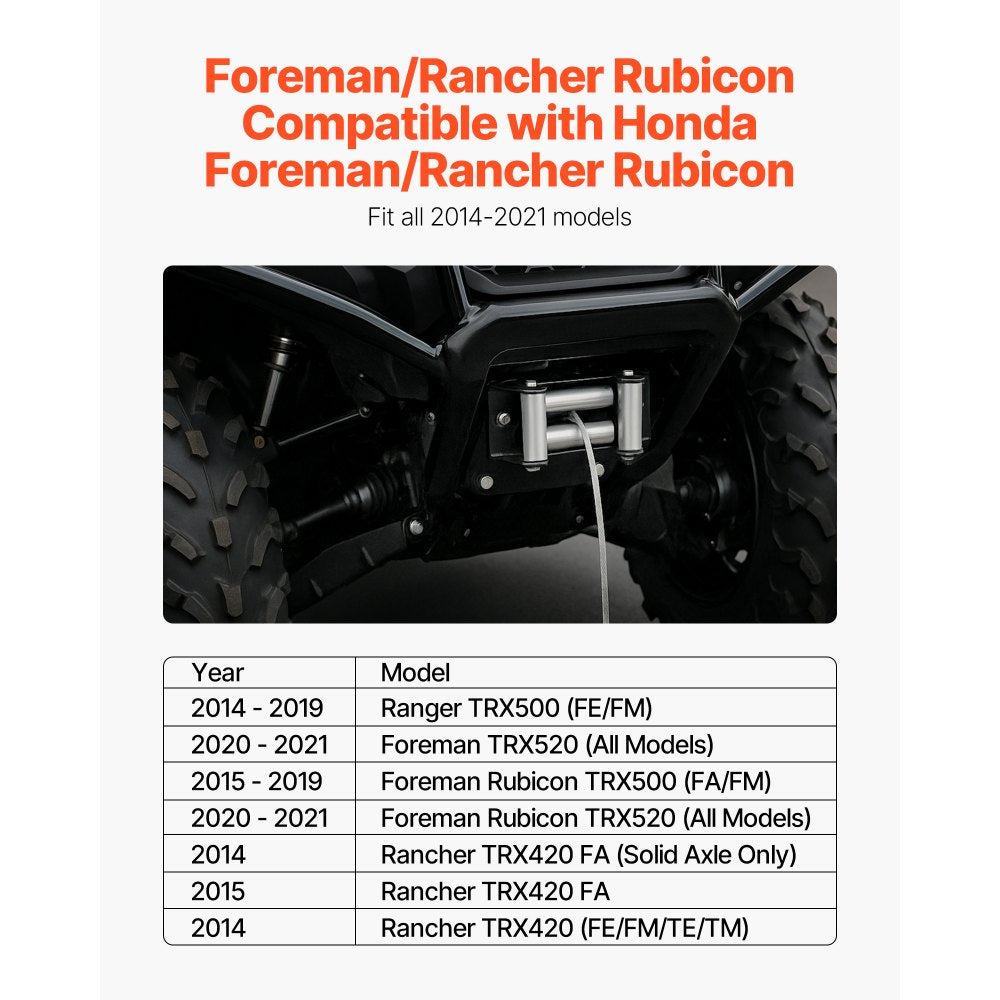 VEVOR Winch Mount, Winch Capacity of 2000-3600 lbs, Trailer Hitch Winch Mount for Select Honda Foreman and Rancher