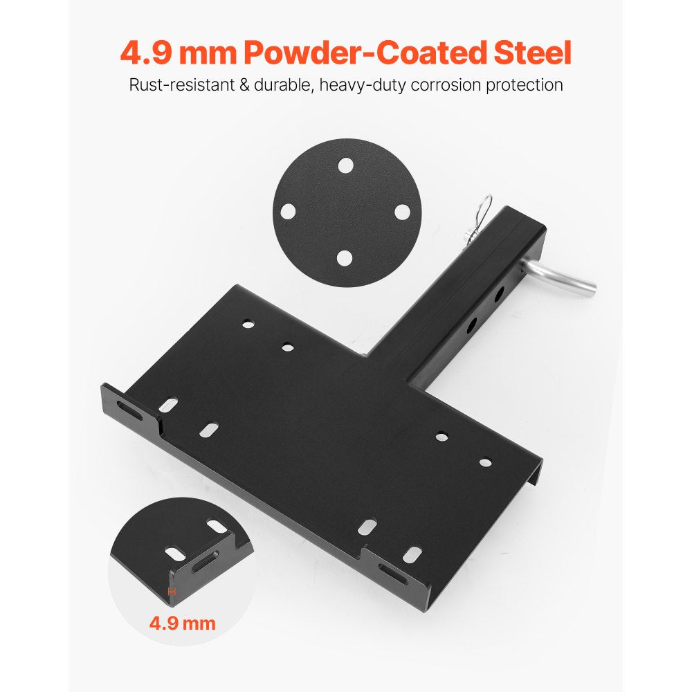 VEVOR Winch Mount, 15000 lbs / 6803 kg Load Capacity, Trailer Hitch Winch Mount with 50.8 mm Receiver, 2 Mounting Hole