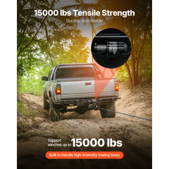 VEVOR Winch Mount, 15000 lbs / 6803 kg Load Capacity, Trailer Hitch Winch Mount with 50.8 mm Receiver, 2 Mounting Hole