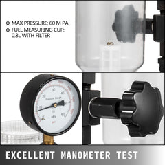 Vevor Diesel Injector Tester with Dual Scale Gauge, 400Bar/6000PSI, for Accurate Pressure Adjustment & Nozzle