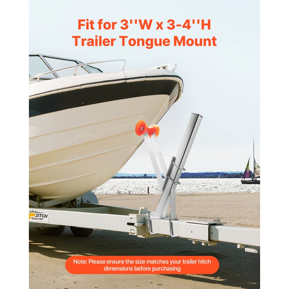 VEVOR Boat Trailer Winch Stand, 3 x 3 x 34-inch Winch Posts, Boat Winch Mount with U-Bolts for 3 Inches W x 3-4 Inches