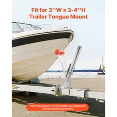 VEVOR Boat Trailer Winch Stand, 3 x 3 x 34-inch Winch Posts, Boat Winch Mount with U-Bolts for 3 Inches W x 3-4 Inches