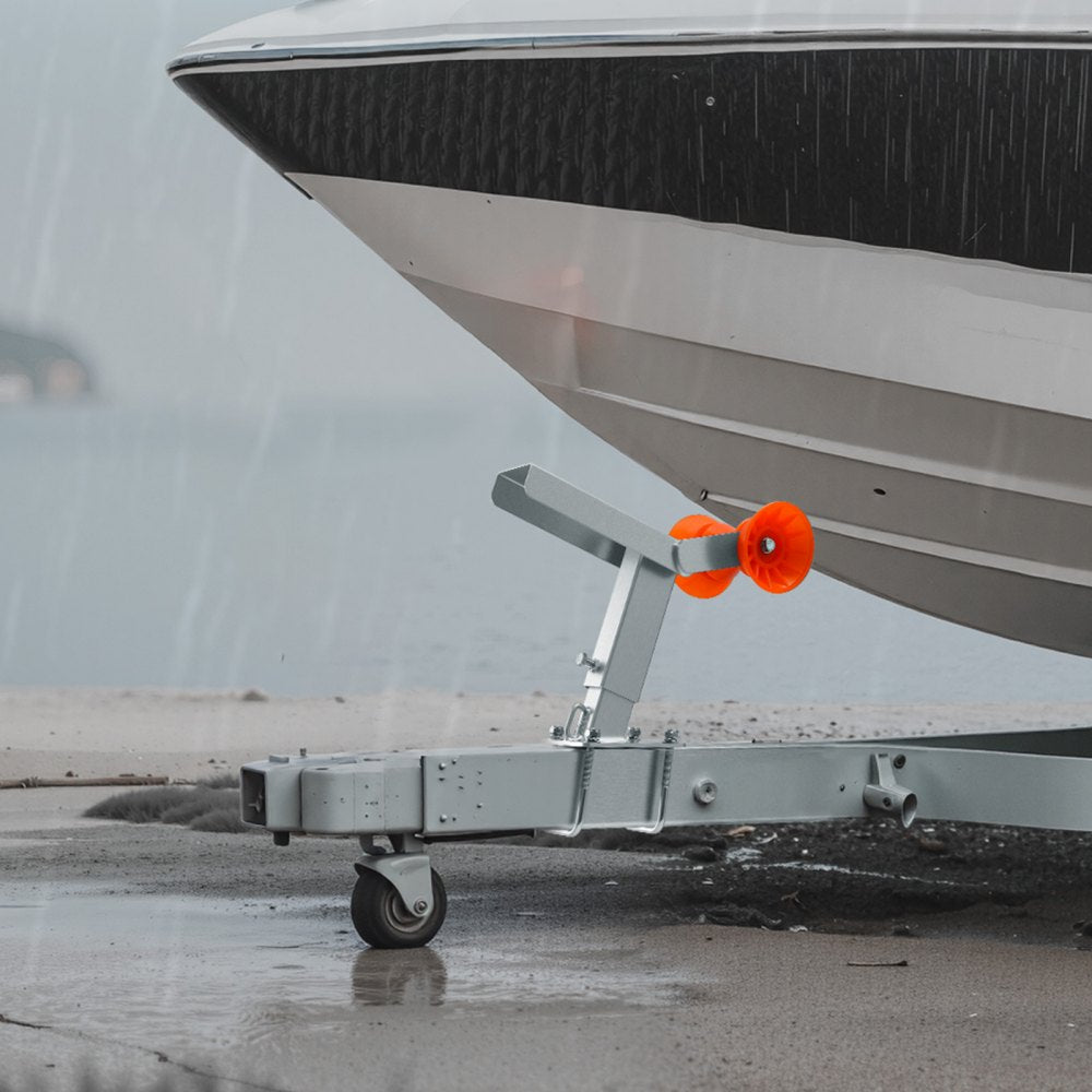 VEVOR Boat Trailer Winch Stand with Roller, Adjustable Height 14.3-21.6 Inches, Boat Winch Mount with U-Bolts for 2-3