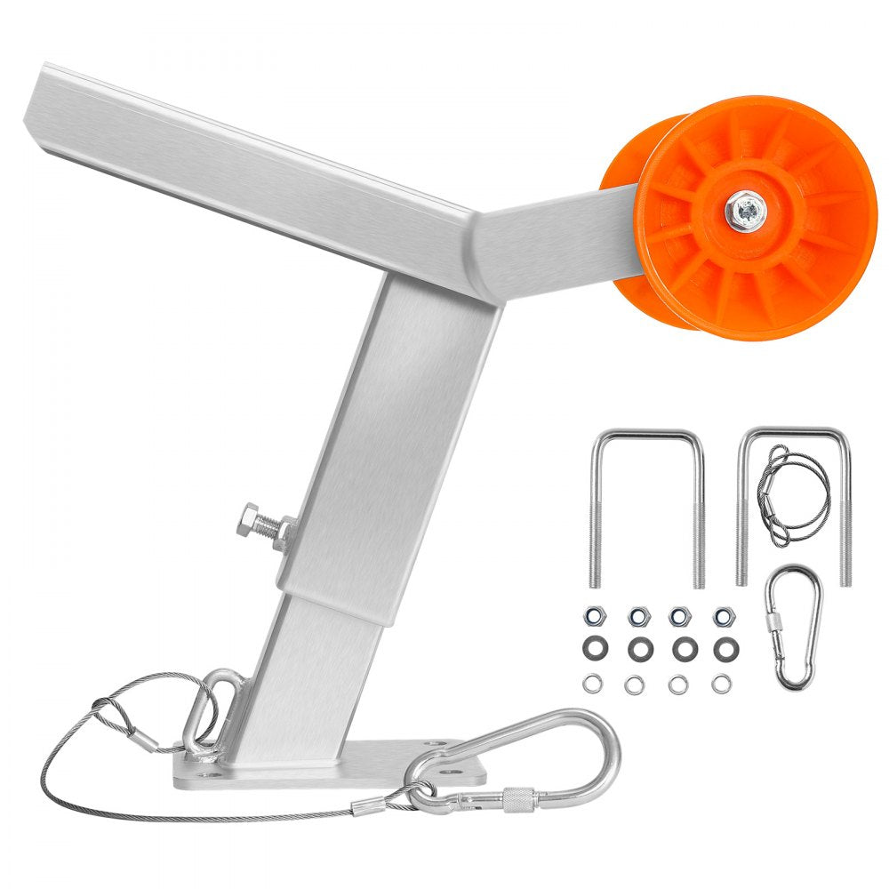 VEVOR Boat Trailer Winch Stand with Roller, Adjustable Height 14.3-21.6 Inches, Boat Winch Mount with U-Bolts for 2-3