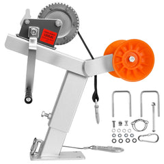 VEVOR Boat Trailer Winch Stand with Roller, 1200 lbs Winch & 2 in x 25 ft Winch Strap, Boat Winch Mount with U-Bolt for