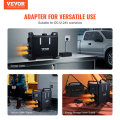 VEVOR 8KW Diesel Heater, 12V/24V All in One Diesel Air Heater, Bluetooth APP Control, Remote Control and Display