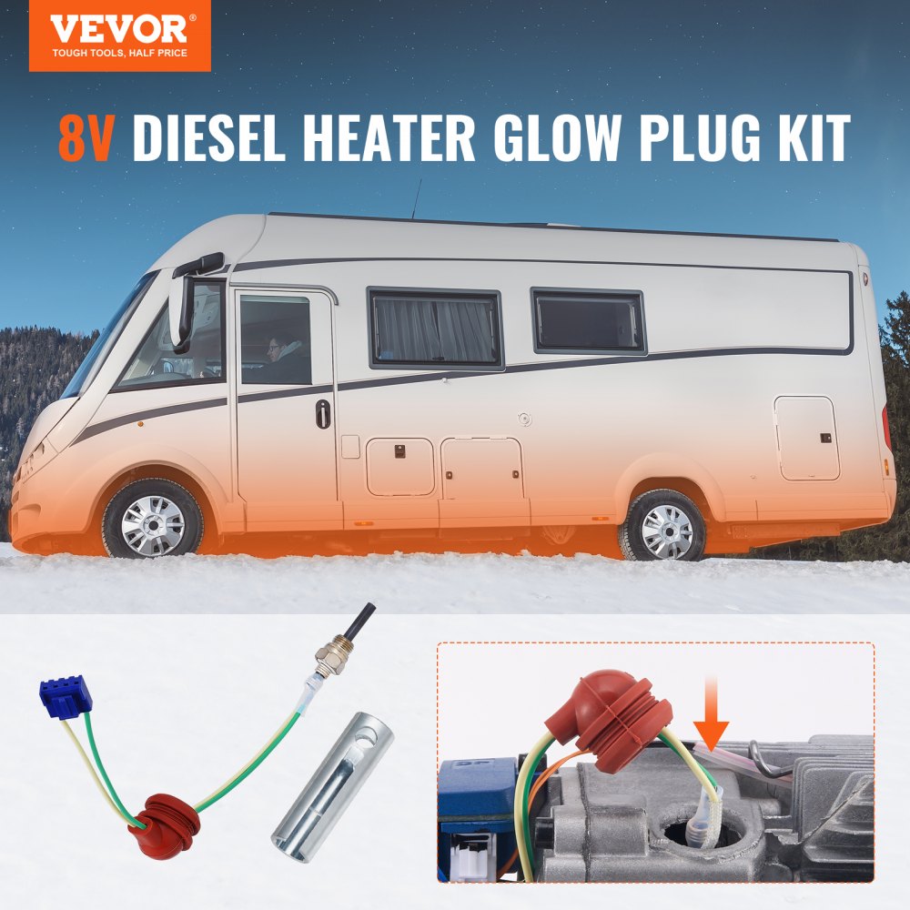 VEVOR Diesel Heater Glow Plug Kit, Ceramic Glow Plug Repair Kit, Air Diesel Parking Heater Part with Removal Fitting