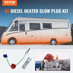 VEVOR Diesel Heater Glow Plug Kit, Ceramic Glow Plug Repair Kit, Air Diesel Parking Heater Part with Removal Fitting