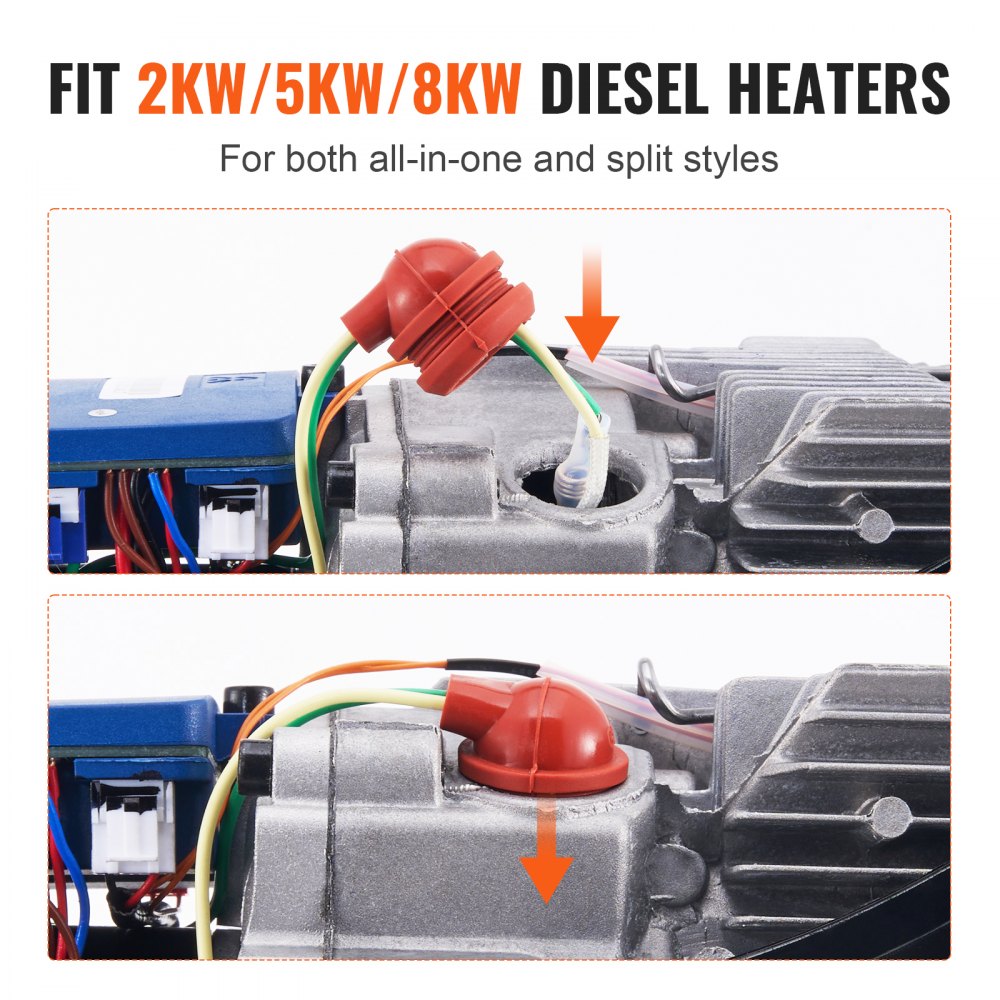 VEVOR Diesel Heater Glow Plug Kit, Ceramic Glow Plug Repair Kit, Air Diesel Parking Heater Part with Removal Fitting