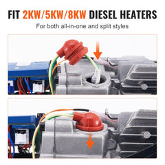VEVOR Diesel Heater Glow Plug Kit, Ceramic Glow Plug Repair Kit, Air Diesel Parking Heater Part with Removal Fitting