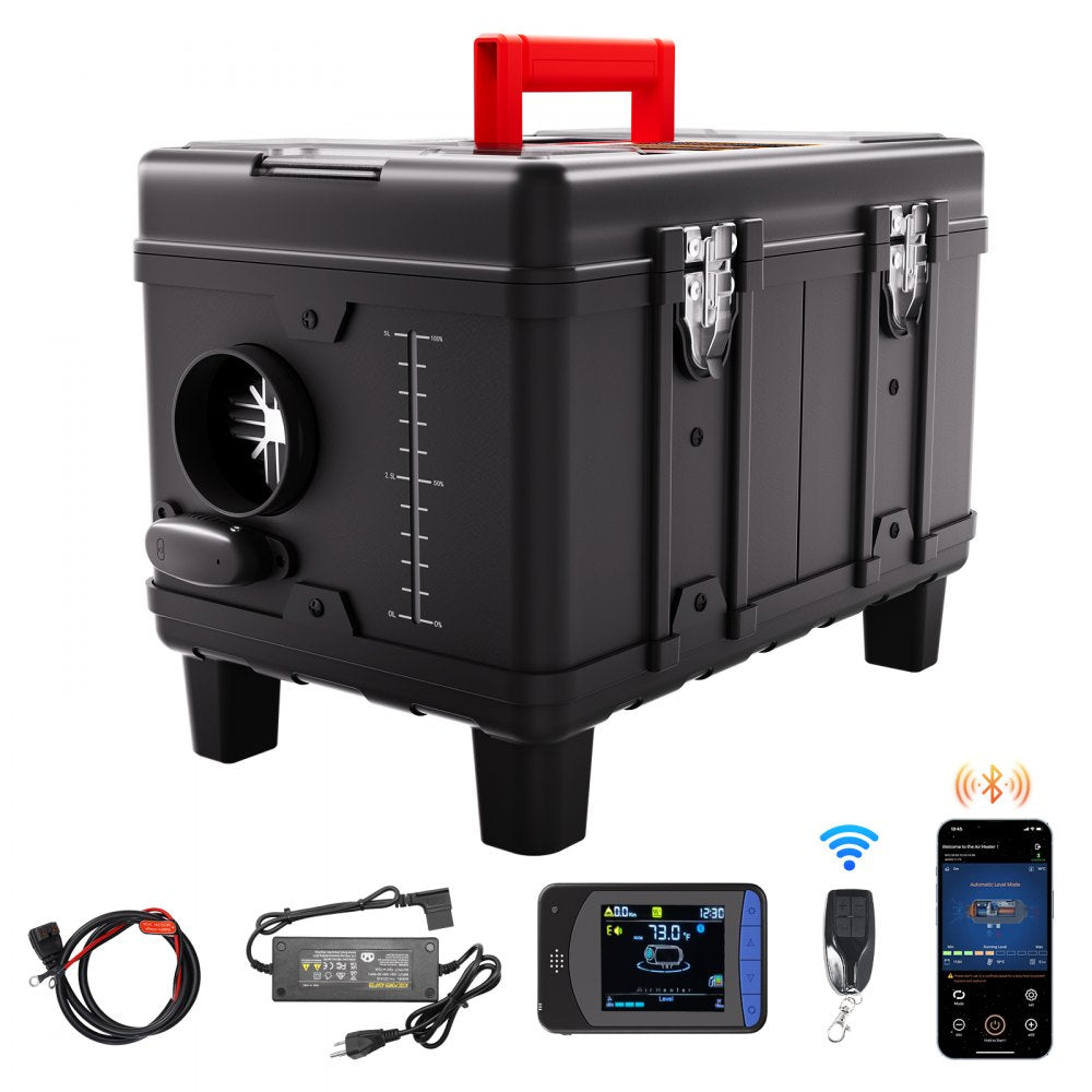 VEVOR 8KW Diesel Heater, 12V/24V All in One Diesel Air Heater, with Bluetooth APP Control, Remote Control and Display