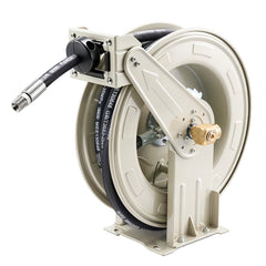 VEVOR Oil Hose Reel, 1/2 inch x 33 ft Retractable, Spring Driven Auto Swivel Rewind, Max 3625 PSI, Heavy-Duty Carbon