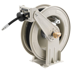 VEVOR Grease Hose Reel, 1/4 in x 50 ft Retractable, Spring Driven Auto Swivel Rewind, Max 10152 PSI, Heavy-Duty Carbon