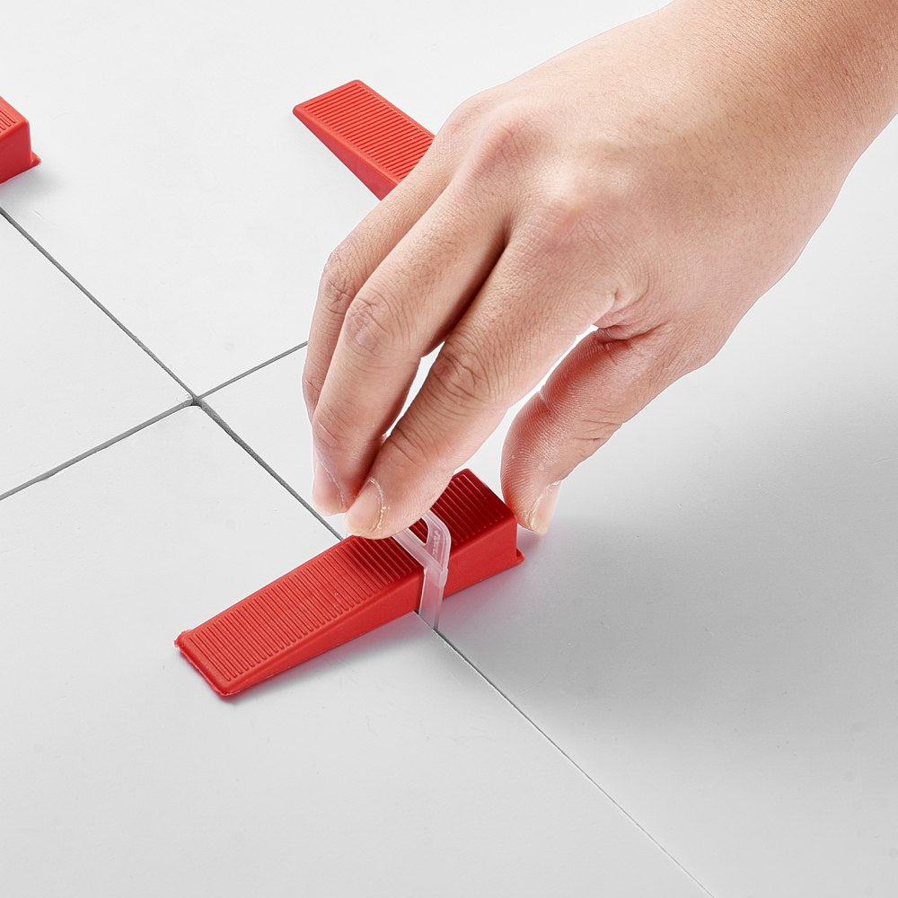 VEVOR Tile Leveling System Clips, 2200-Piece DIY Tile Leveler Spacers, 1/16"(1.5 mm) Tile Leveler Clips, Tile Leveling