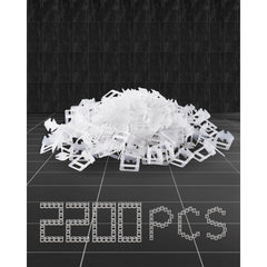 VEVOR Tile Leveling System Clips, 2200-Piece DIY Tile Leveler Spacers, 1/16"(1.5 mm) Tile Leveler Clips, Tile Leveling