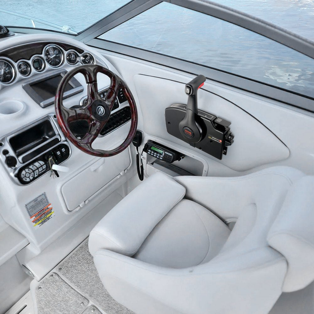VEVOR Boat Throttle Control, 881170A15 Side-Mounted Outboard Remote Control Box for Mercury PT 2-Stroke, Marine