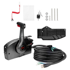 VEVOR Boat Throttle Control, 881170A15 Side-Mounted Outboard Remote Control Box for Mercury PT 2-Stroke, Marine