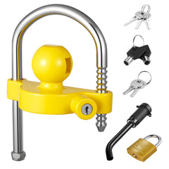 VEVOR Trailer Hitch Lock Kit, Fits for 1-7/8 in, 2 in, 2-5/16 in Couplers, Heavy-Duty Anti-Theft Trailer Ball Lock with